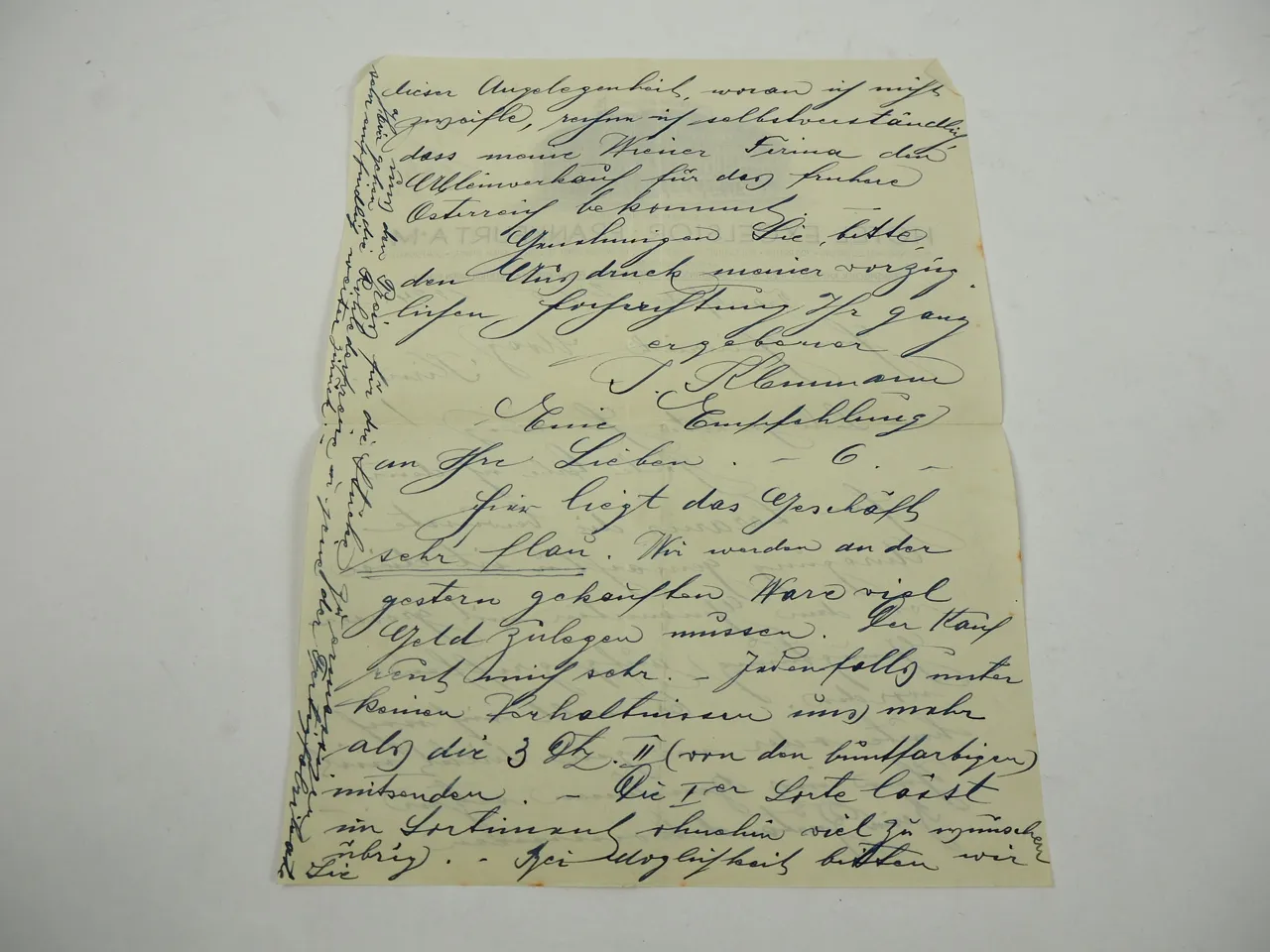 Hotel Excelsior Frankfurt Main Brief 1924