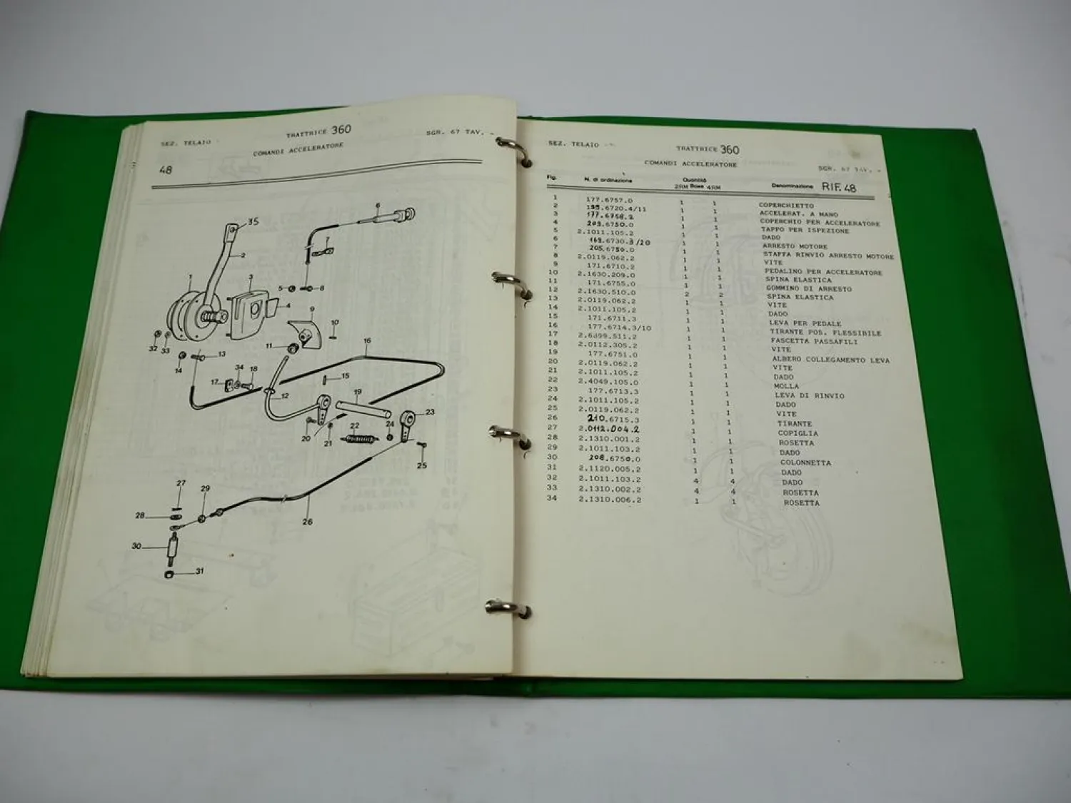 Hürlimann H-360 Schlepper ohne Kabine Ersatzteilliste Parti di ricambio ca. 1979