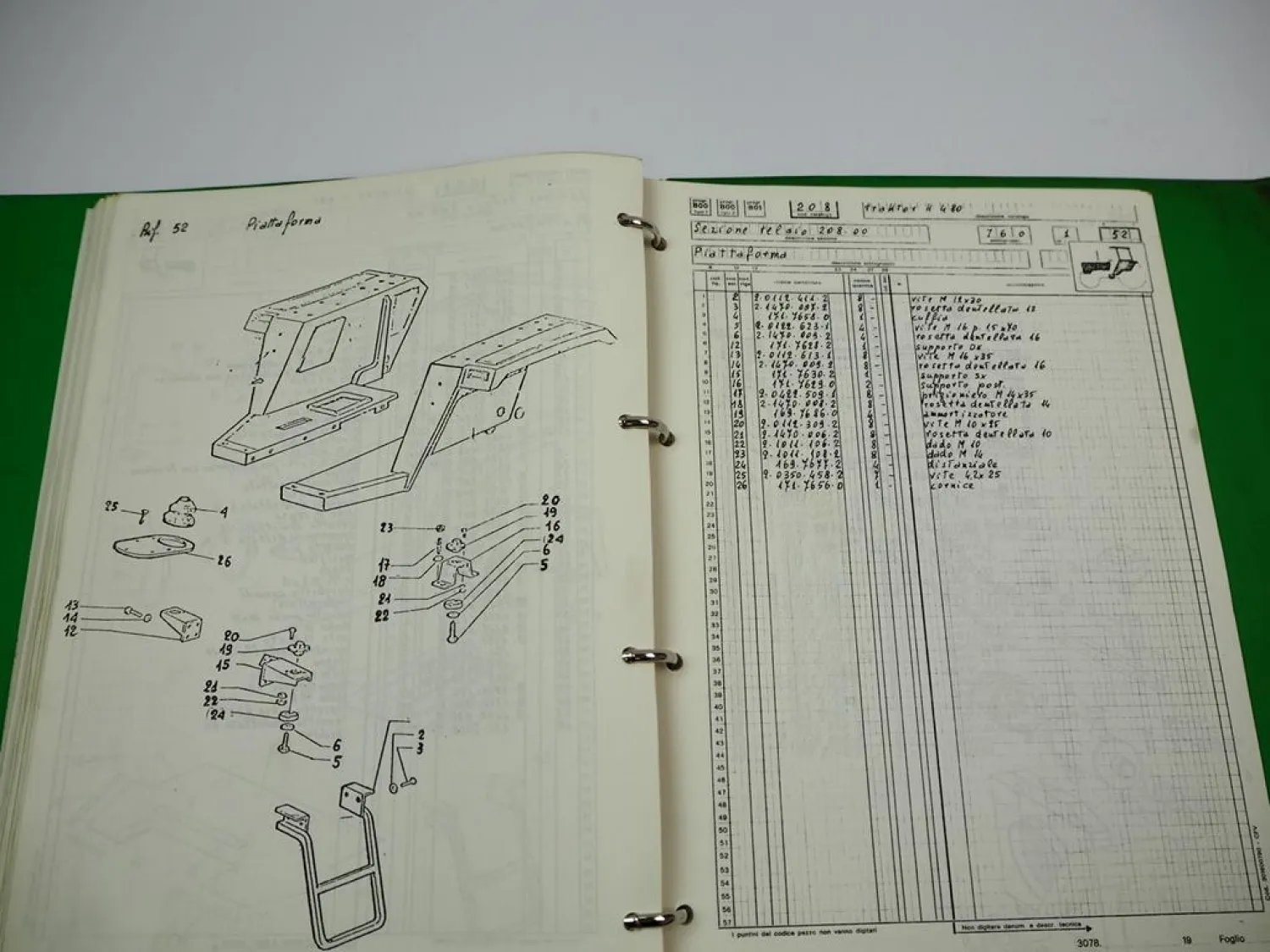 Hürlimann H-480 Schlepper Ersatzteilliste Parti di ricambio ca. 1979