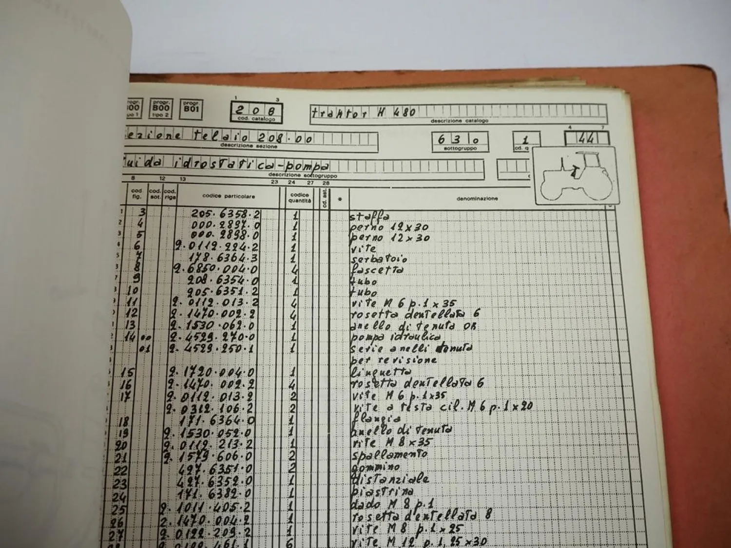 Hürlimann H-480 Schlepper Ersatzteilliste Parti di ricambio ca. 1980