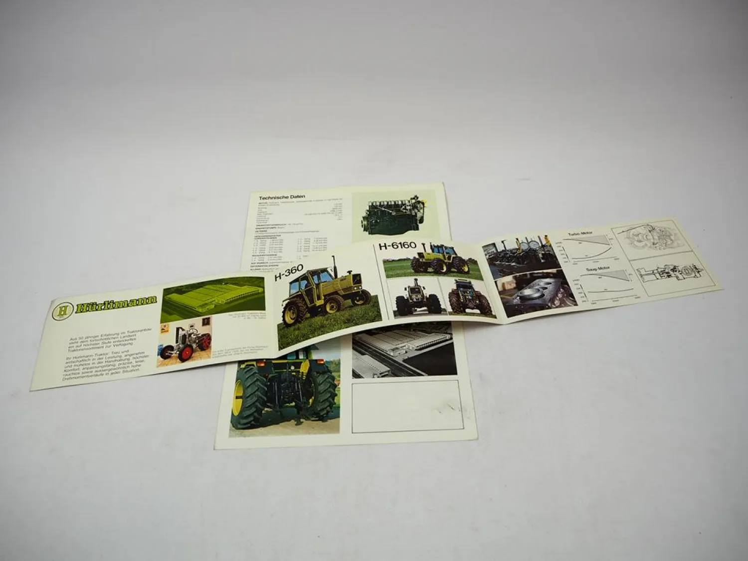 Hürlimann H-6130 A Traktor Prospekt H-360 - 6200 + A Programm Techn. Daten 1979