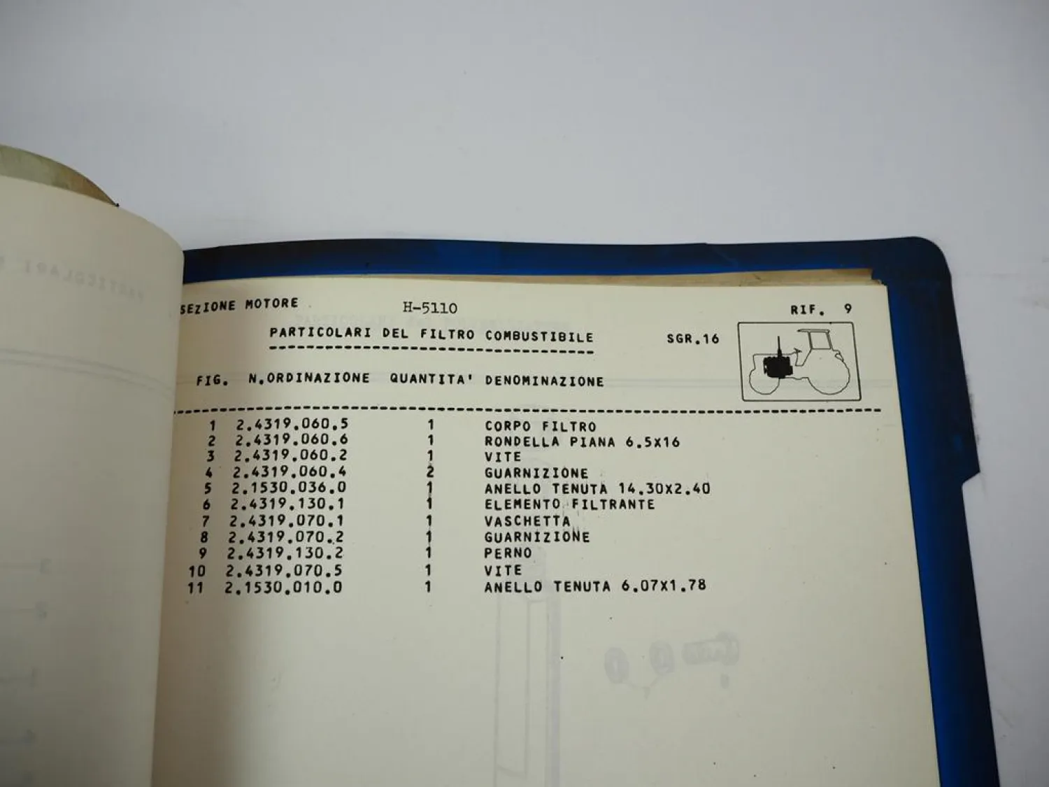 Hürlimann Motor für H-5110 Schlepper Ersatzteilliste Parti di ricambio ca. 1979