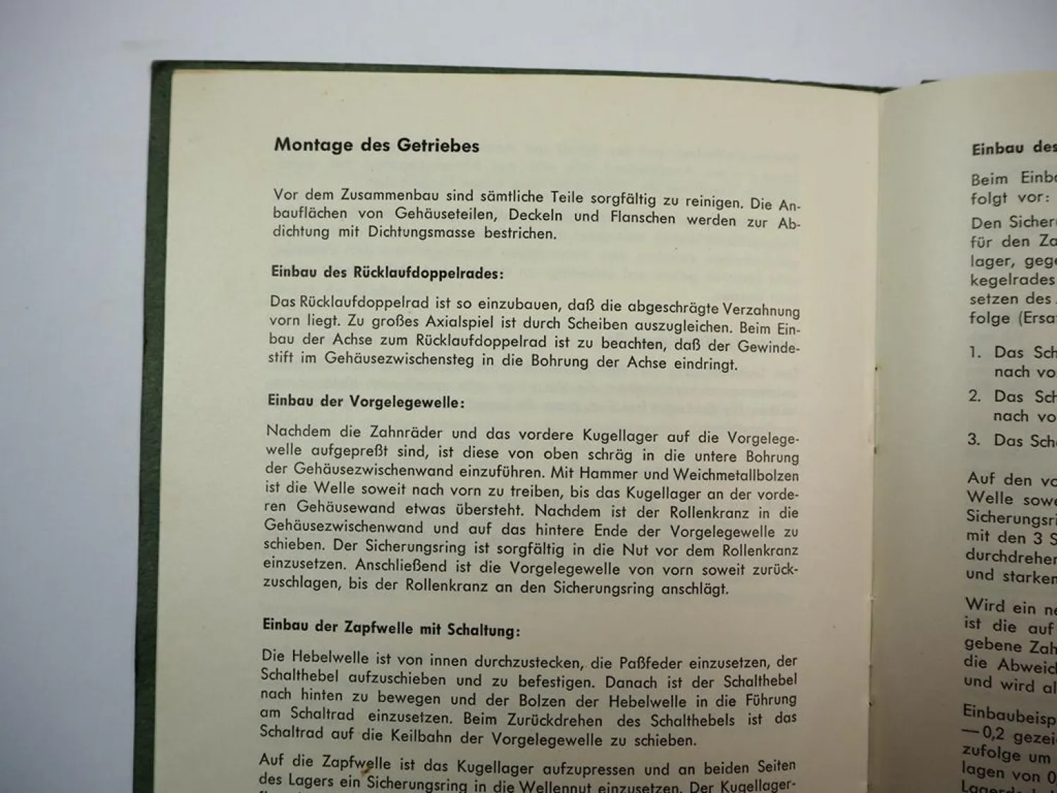 Hurth G85 Schlepper Getriebe Betriebsanleitung & Ersatzteilliste Eicher Schlüter
