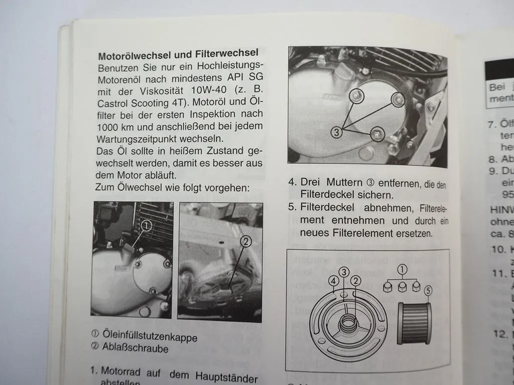 Hyosung GF125 Motorrad Betriebsanleitung 1998
