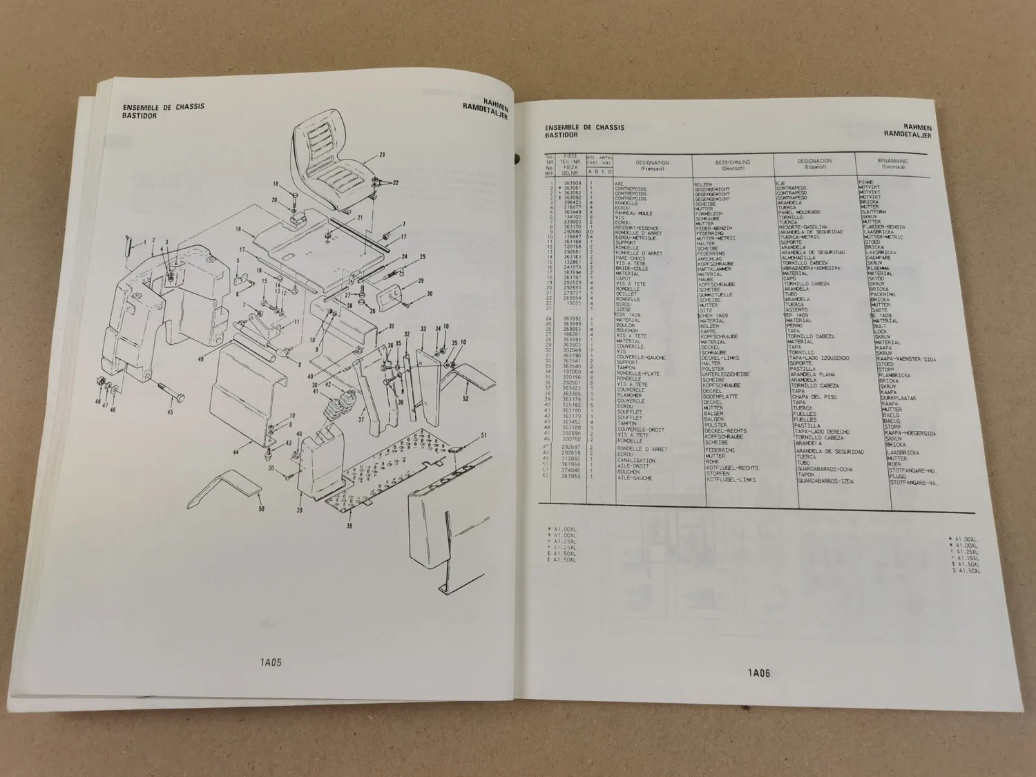 Hyster A1.00 1.25 1.50 XL Electric Gabelstapler Ersatzteilliste Parts Manual