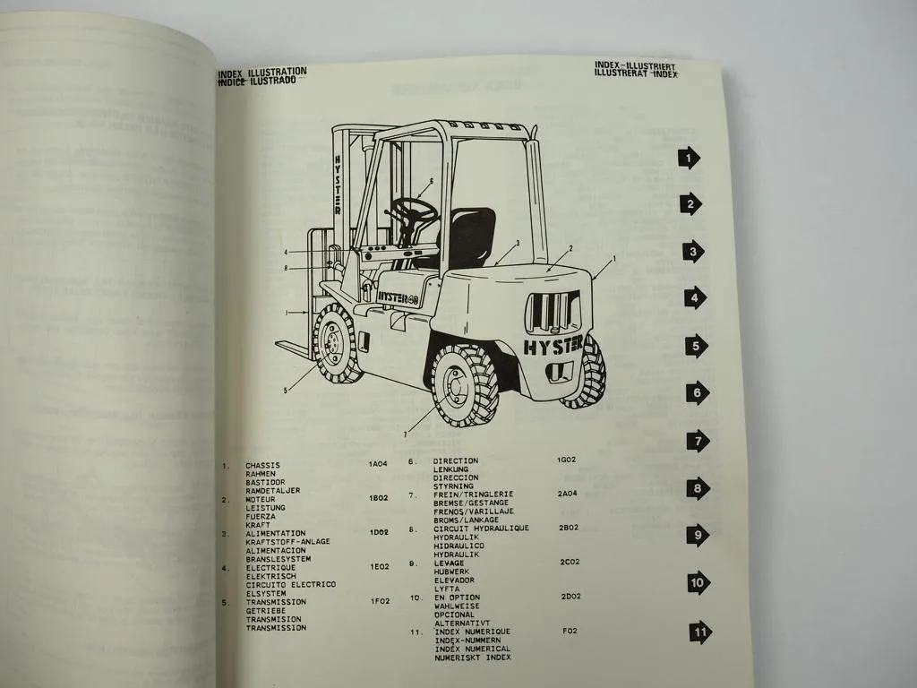 Hyster Challenger H 40 50 60 XL Parts Manual Ersatzteilliste 1982