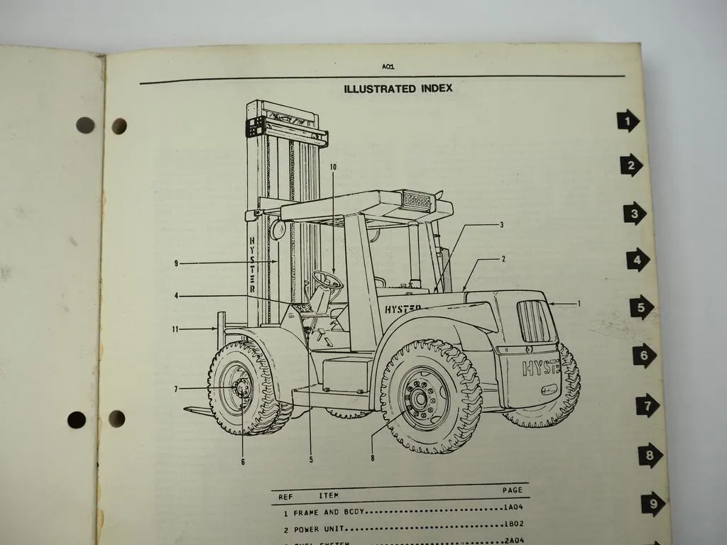 Hyster Challenger H150H - H275H P150B - P200B Parts Manual Ersatzteilliste 1979