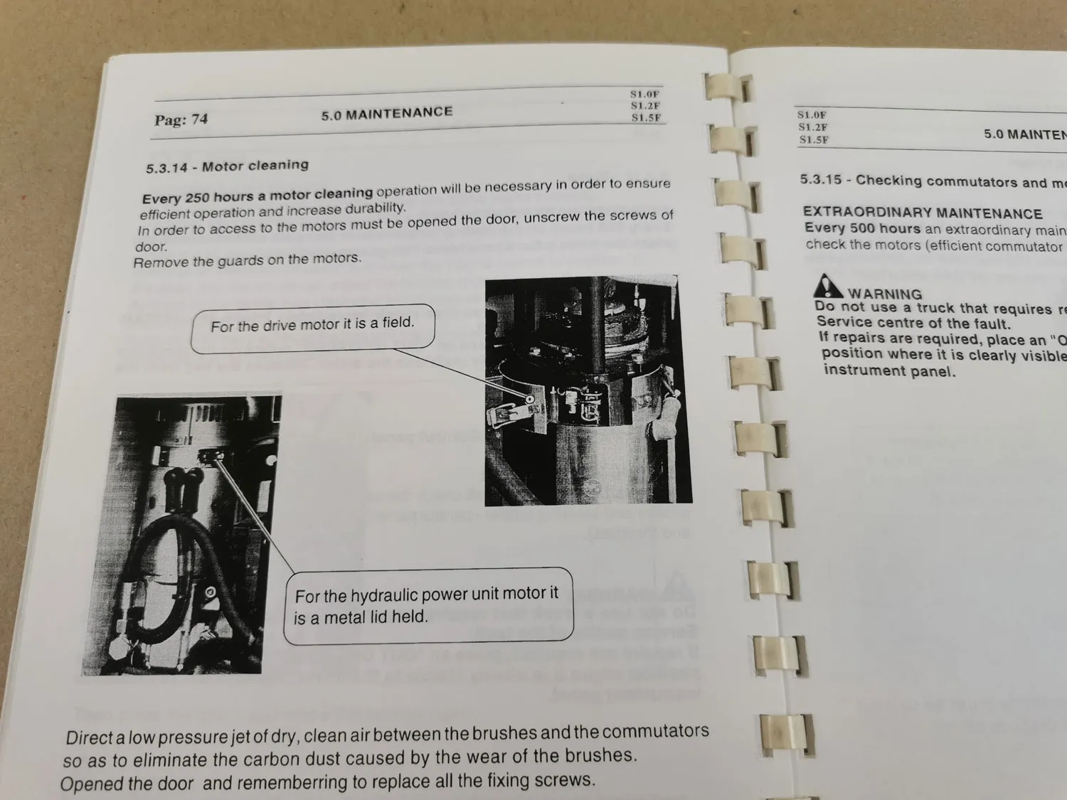 Hyster S1.0F S1.2F S1.5F Operation Maintenance Operating Manual 1996