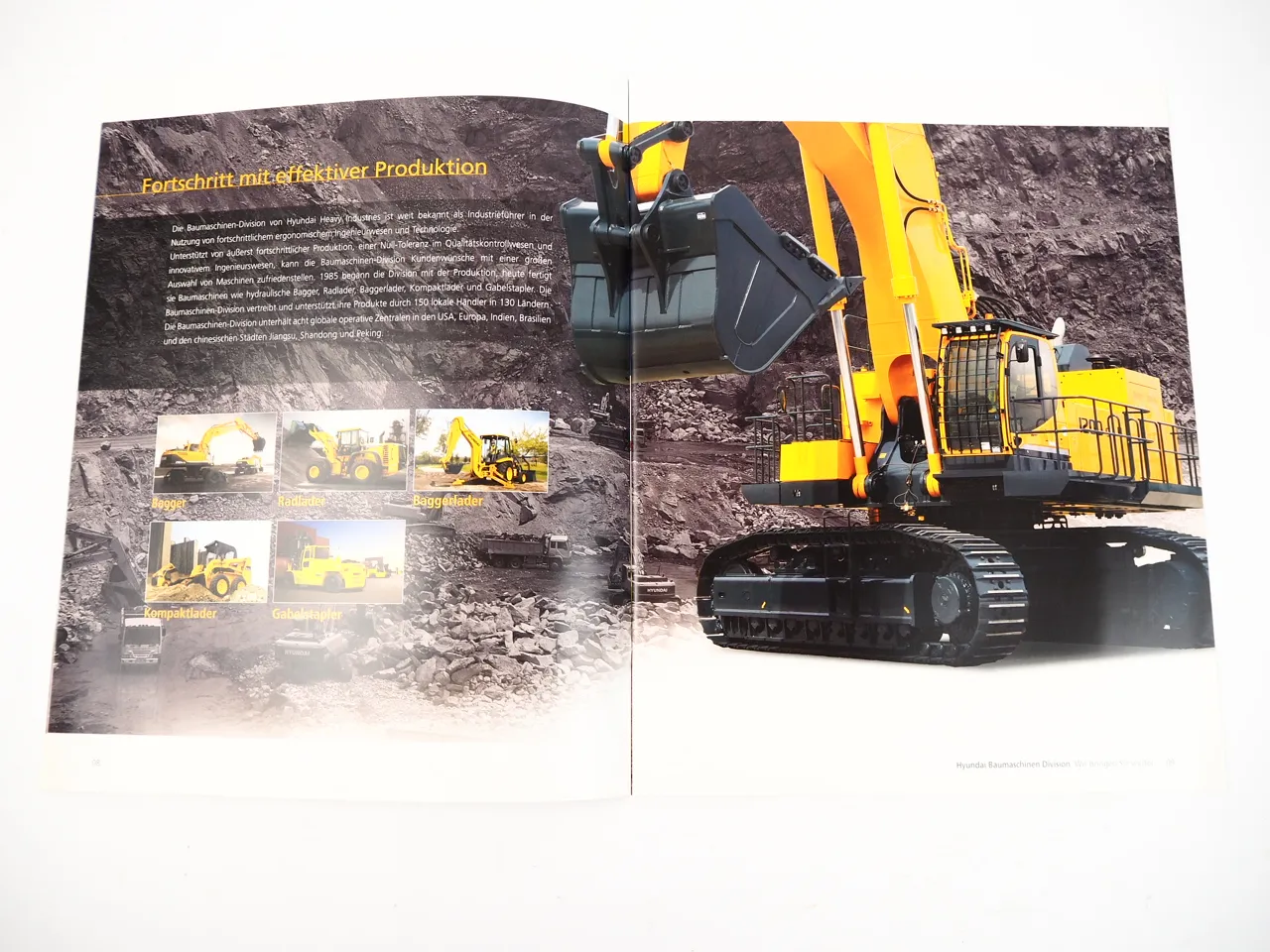 Hyundai Baumaschinen Division Bagger Radlader Stapler Prospekt ca. 2011