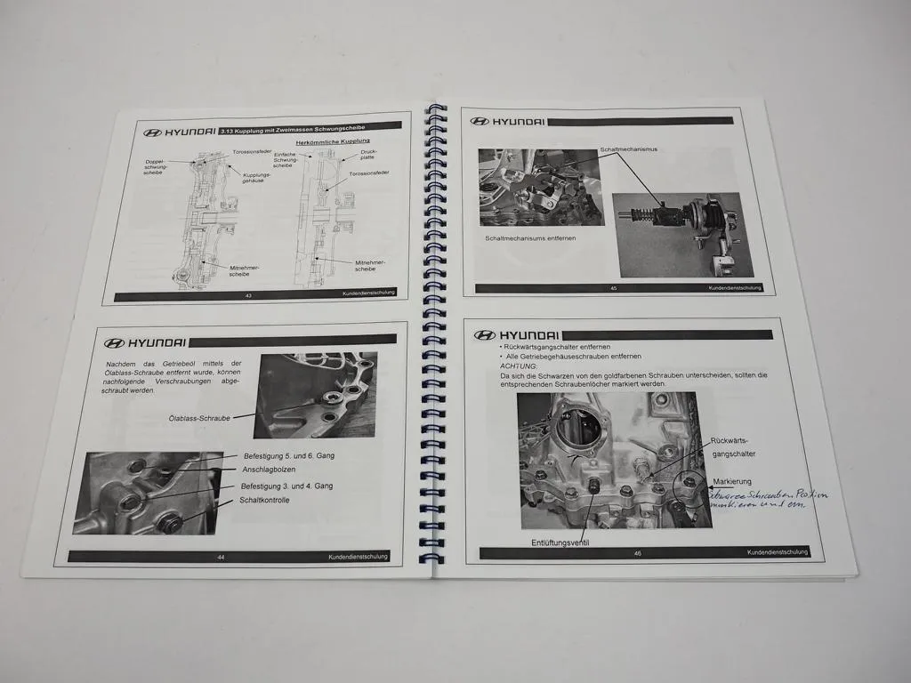 Hyundai Coupe GK Modelljahrschulung 2002 Kundendienst