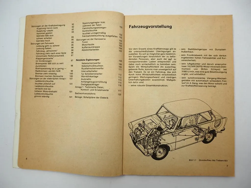 Ich fahre einen Trabant 601 Standard S de luxe universal Reparaturhandbuch 1980