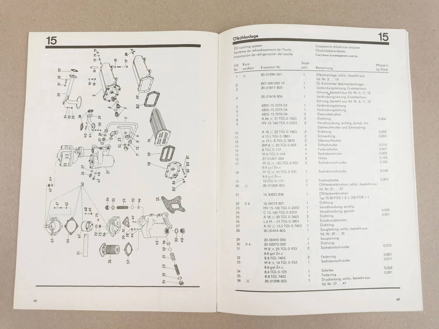 IFA 3VD 14,5/12-1(2) SRW Ersatzteilliste Ersatzteilkatalog 1978 Spare Parts List