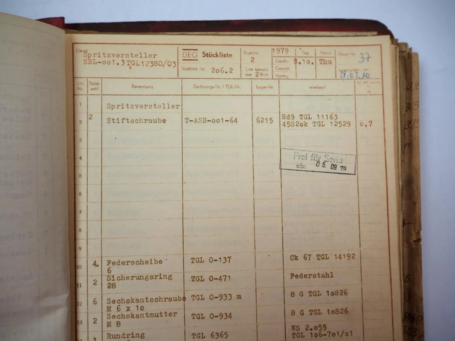 IFA Motoren Barkas Robur Einspritzpumpe Spritzversteller Ersatzteilliste Daten