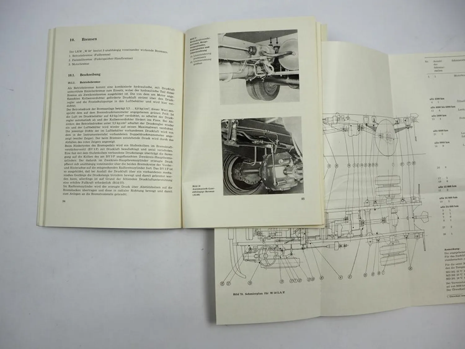IFA W50 LA/Z mit Varianten Lastkraftwagen Betriebsanleitung Wartung 1975