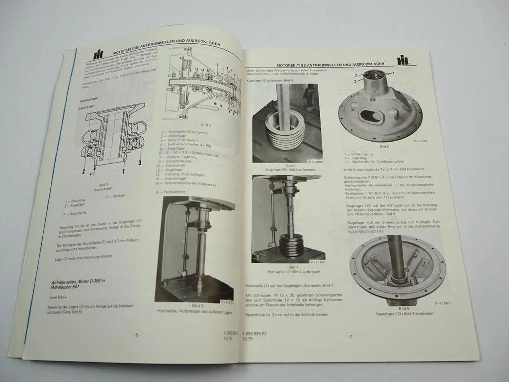IHC 321 431 531 541 Mähdrescher Getriebe Werkstatthandbuch 1979