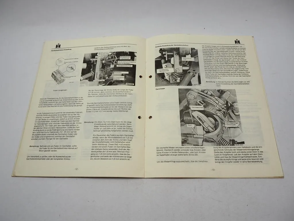 IHC 422 430 440 Universalknüpfer in IHC Ballenpressen Einsatz Wartung 1972