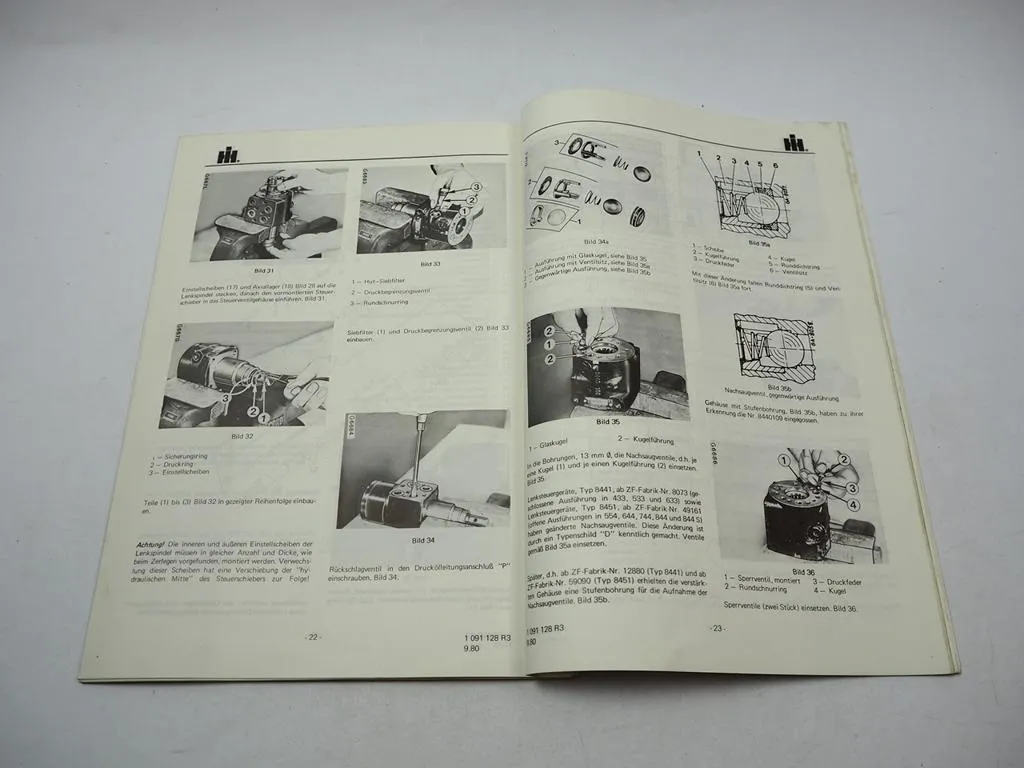 IHC 433 533 633 644 733 744 745 - 1455 Hydrostatische Lenkung Werkstatthandbuch