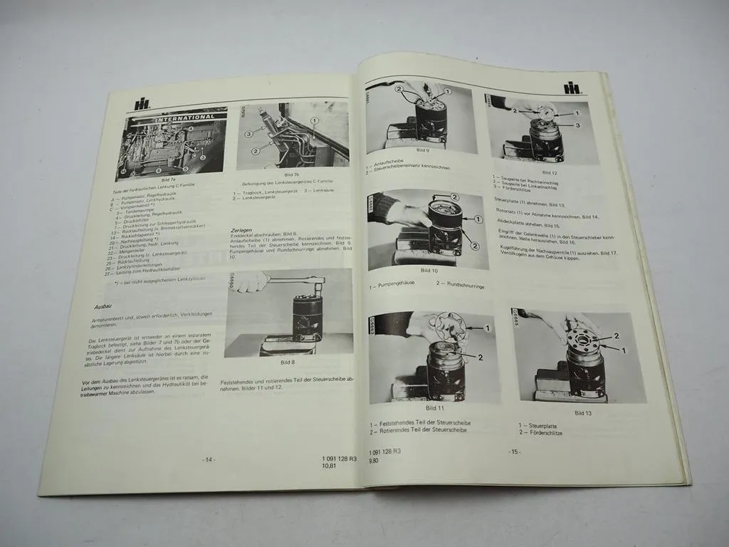 IHC 433 533 633 644 733 744 745 - 1455 Hydrostatische Lenkung Werkstatthandbuch