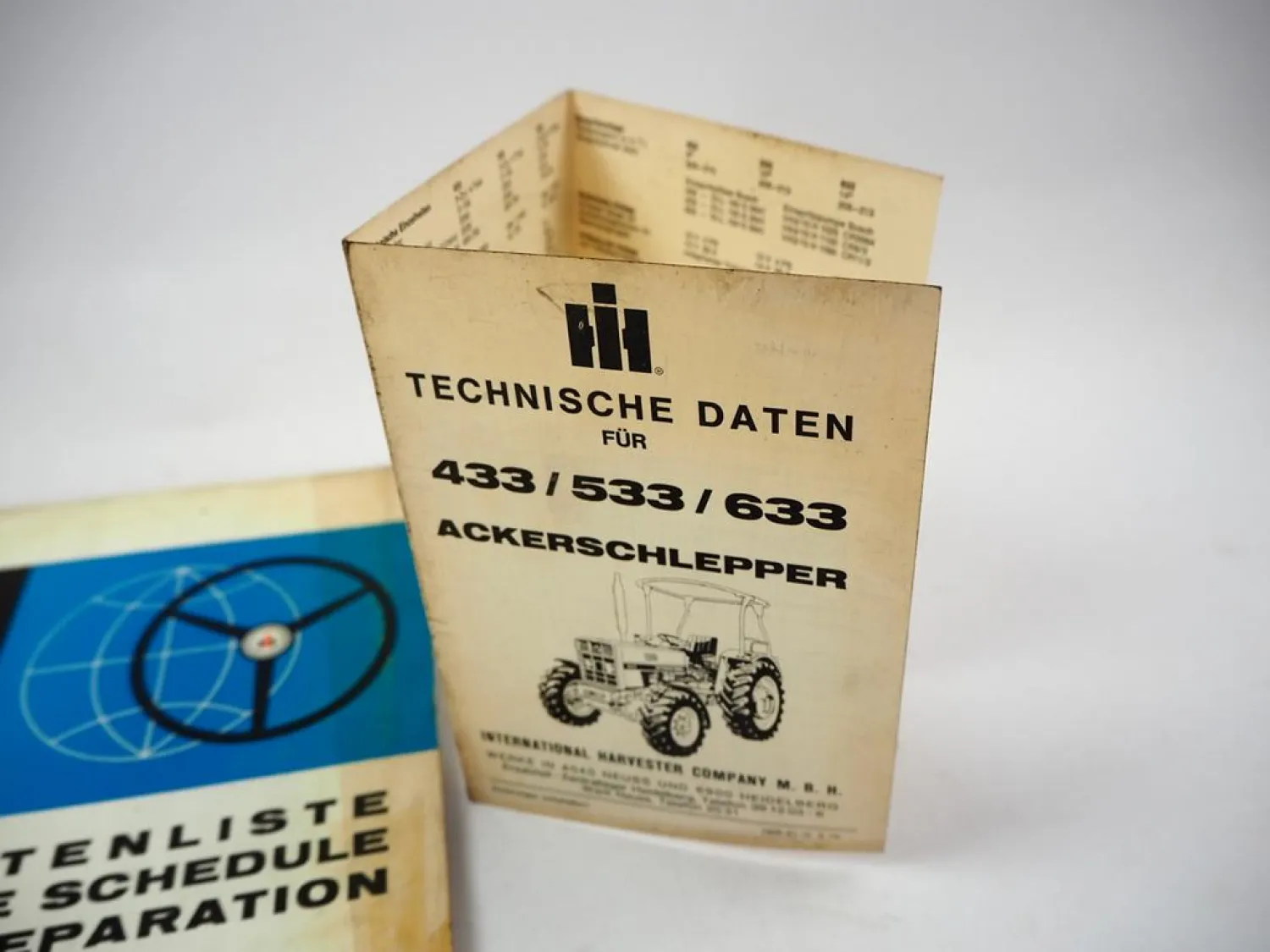 IHC 433 533 633 Dieselschlepper Technische Daten Richtzeitenliste 1975