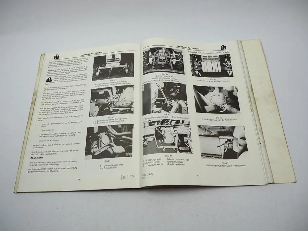 IHC 433 533 633 Schlepper Betriebsanleitung Bedienung Wartung Pflege 1978