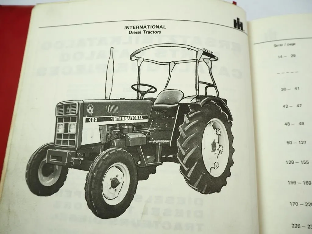 IHC 433 533 633 Traktor Ersatzteilliste Parts List Catalogue pieces 1976