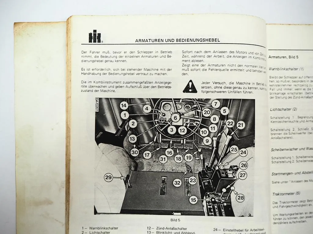 IHC 743XL 745XL 844XL 856XL Dieselschlepper Betriebsanleitung Wartung 1985