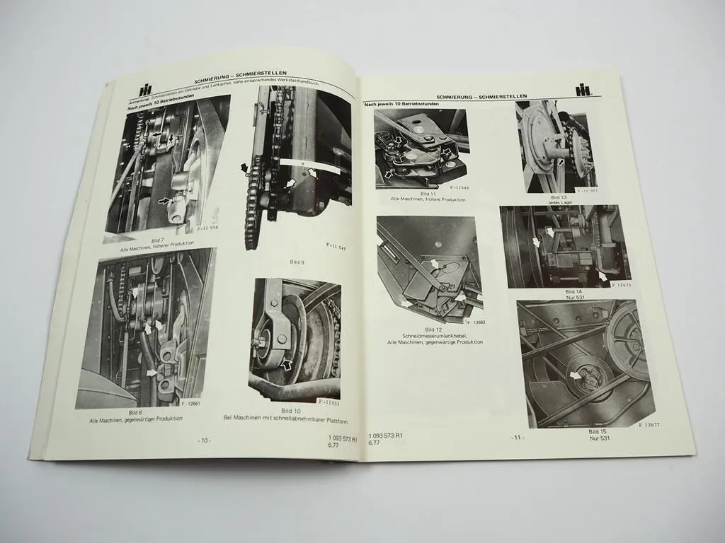 IHC 8-51 8-61 8-71 8-91 221 321 431 531 Mähdrescher Werkstatthandbuch 1977