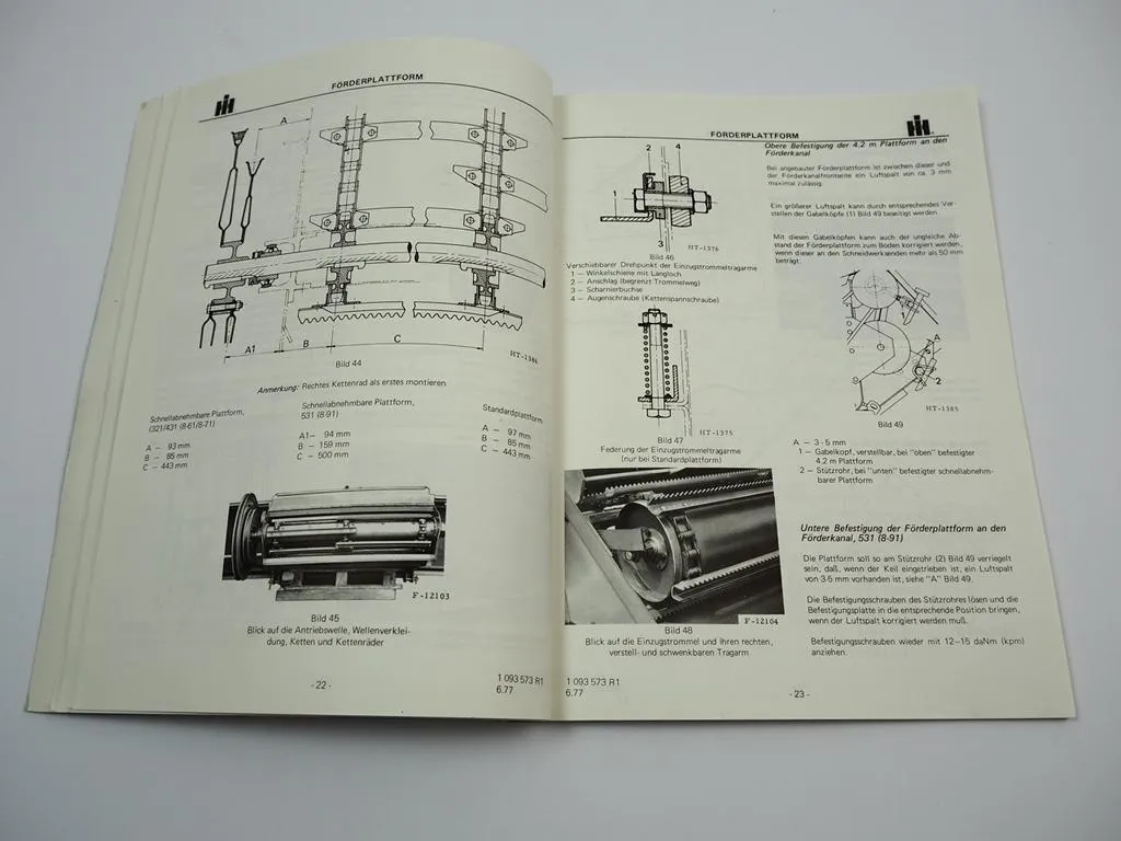 IHC 8-51 8-61 8-71 8-91 221 321 431 531 Mähdrescher Werkstatthandbuch 1977