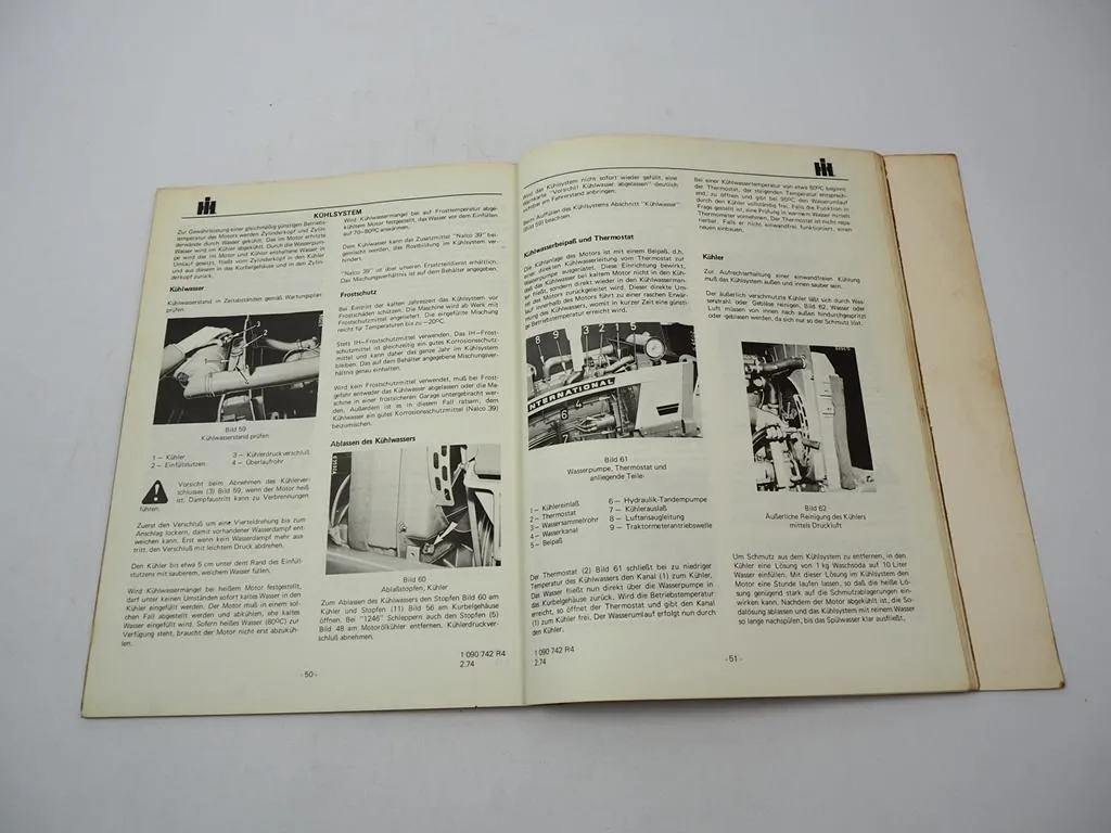 IHC 946 1046 1246 Dieselschlepper Betriebsanleitung Bedienung Wartung 1974