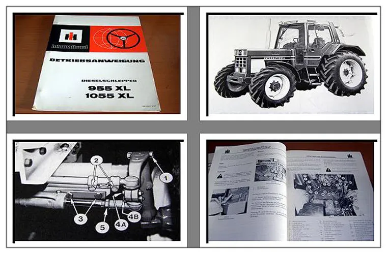 IHC 955 XL + IHC 1055 XL Schlepper Betriebsanleitung 1981 Bedienungsanleitung