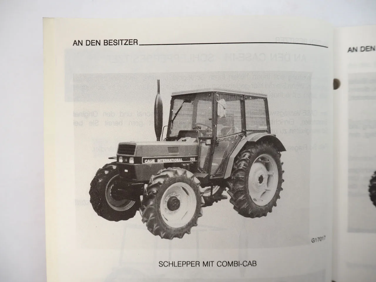 IHC Case 533 633 733 833 933 Traktor Betriebsanleitung Bedienung 1990