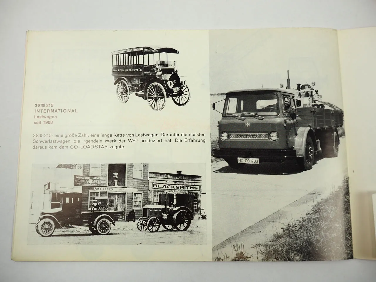 IHC CO 1600 1700 Loadstar LKW Pritschenwagen Prospekt ca. 1965