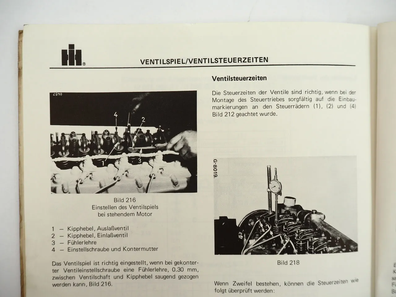 IHC D-155 179 206 239 246 268 310 358 bis DT-402 Motor Werkstatthandbuch 1980