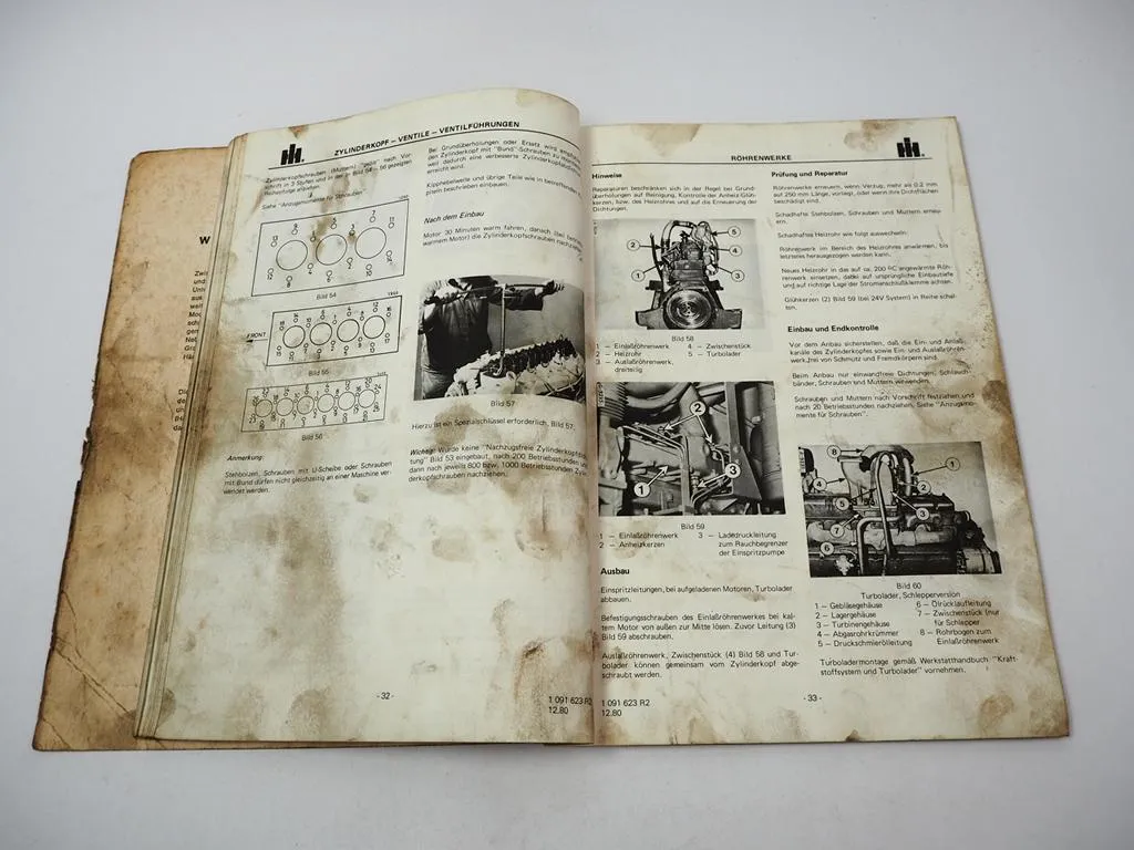 IHC D-155 179 206 239 246 268 310 358 bis DT-402 Motor Werkstatthandbuch 1980