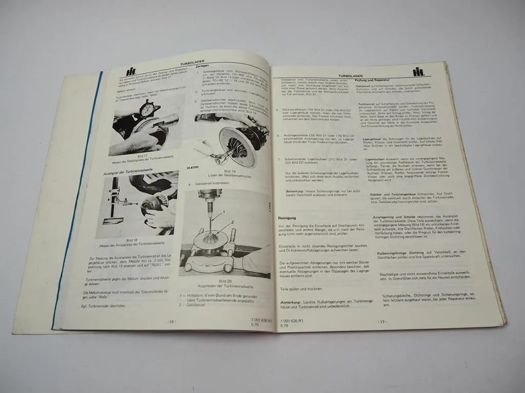 IHC DT 358 402 Dieselmotoren Werkstatthandbuch 1979 für Schlepper 1255 1455