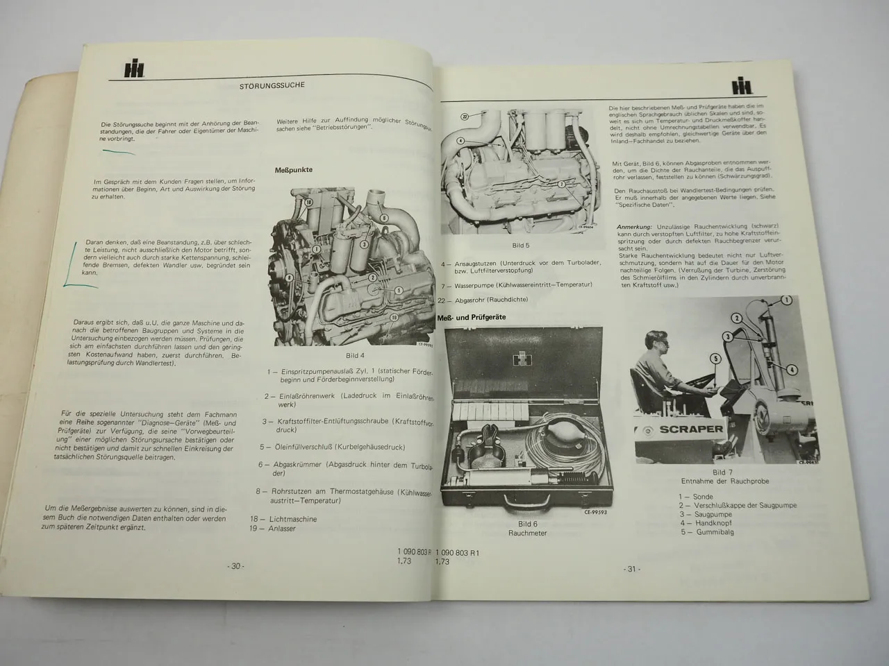 IHC DVT 573 B 8 Zyl. Dieselmotor Werkstatthandbuch Reparaturanleitung 1973
