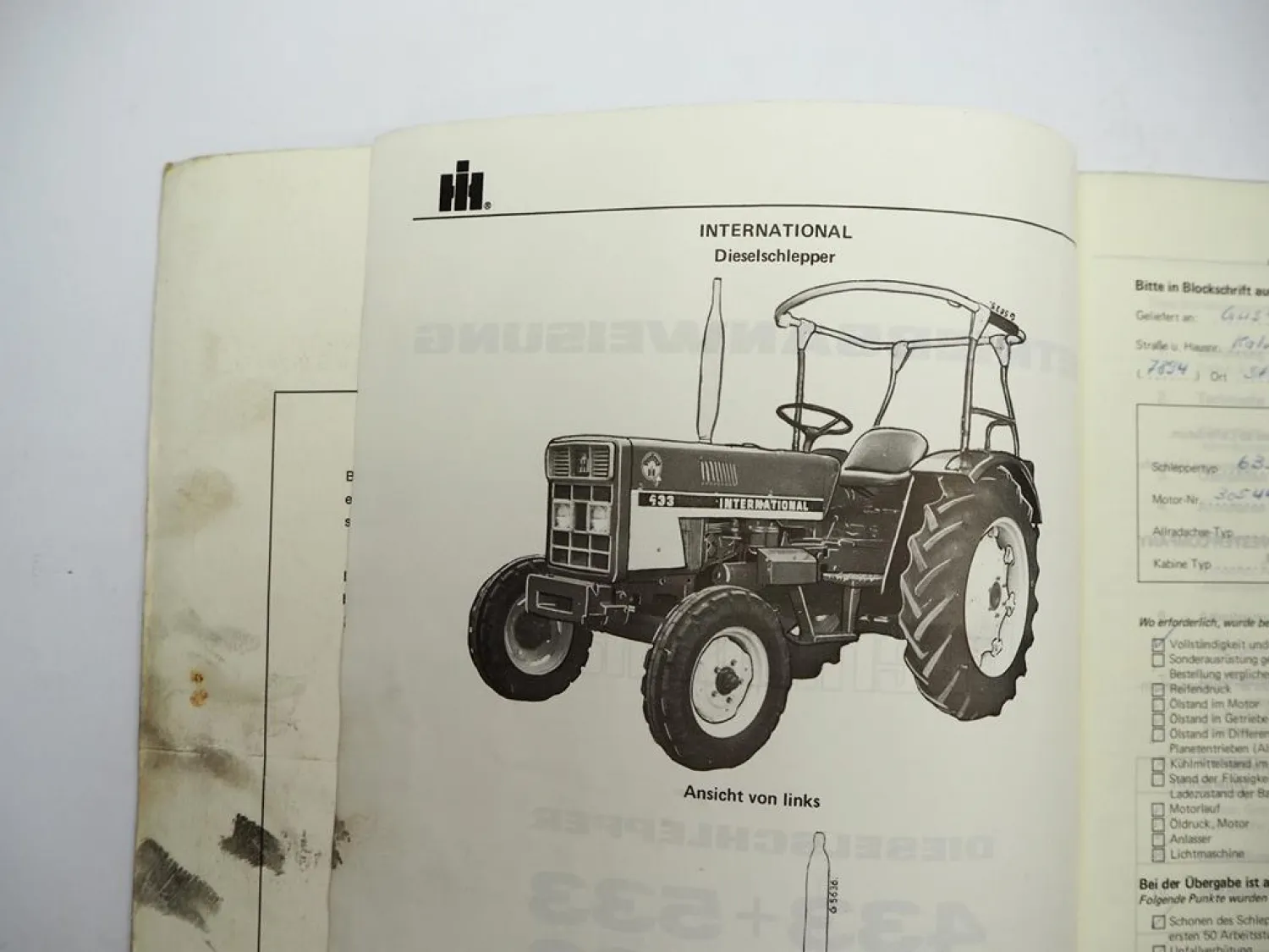 IHC Mc Cormick 433 533 633 733 Schlepper Betriebsanleitung Wartung Pflege 1980