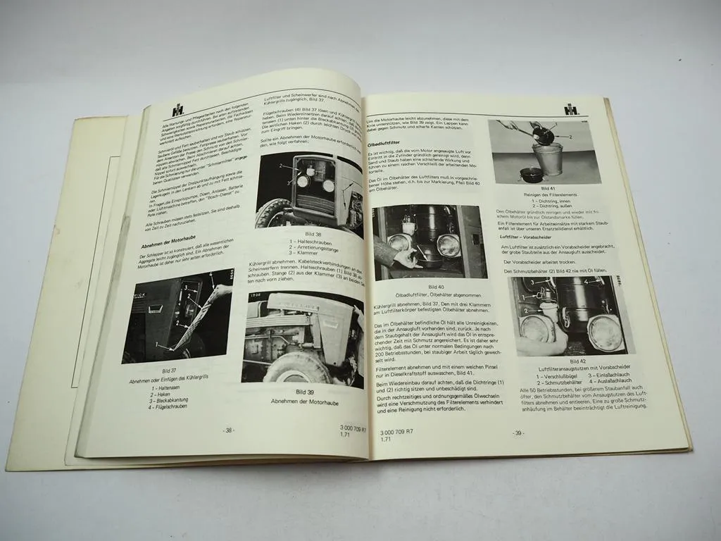 IHC Mc Cormick 523 624 724 824 Schlepper Betriebsanleitung Bedienung 1971