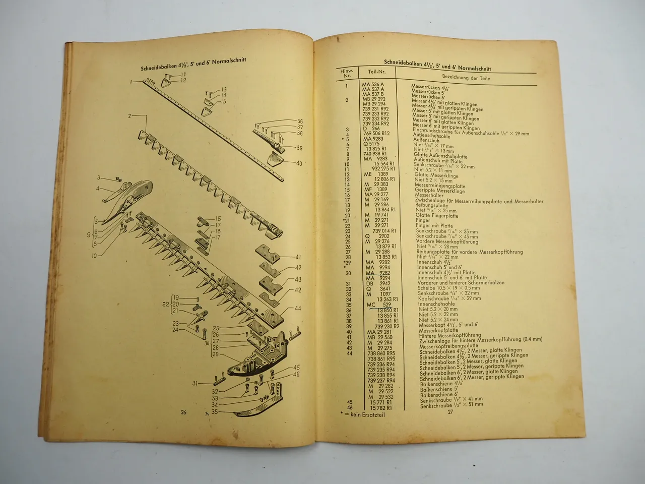 IHC Mc Cormick DE-22 V VH Anbaumäher Schlepper Bedienungsanleitung ETL 1961