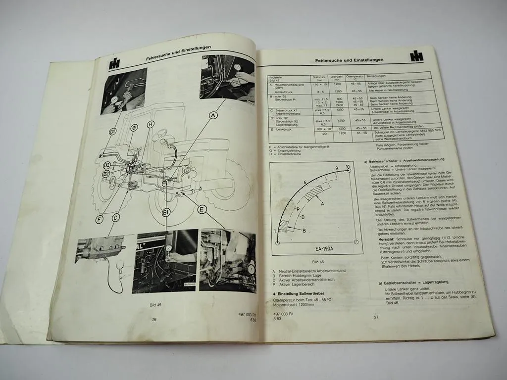 IHC Schlepper B und C Familie Sens O Draulic Werkstatthandbuch Reparatur 1983
