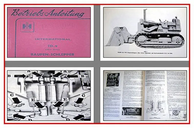 IHC TD-9 TD9 Raupenschlepper Betriebsanleitung 1962 TD-92 Serie