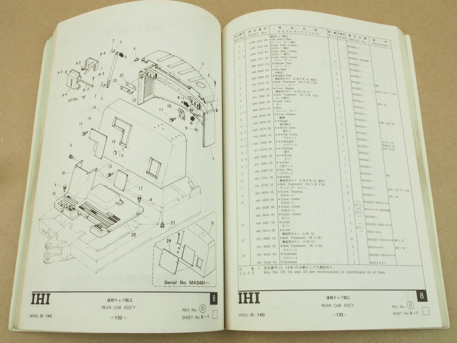 IHI IS-14G Hydraulik Bagger Ersatzteilliste in englisch Parts List Catalog 1991