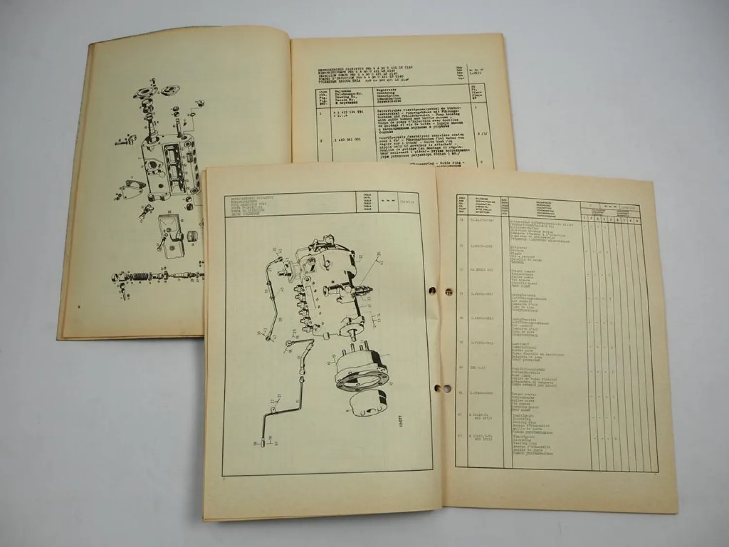 Ikarus Einspritzpumpen 2x Ersatzteilliste Änderungsmitteilung 1971/86