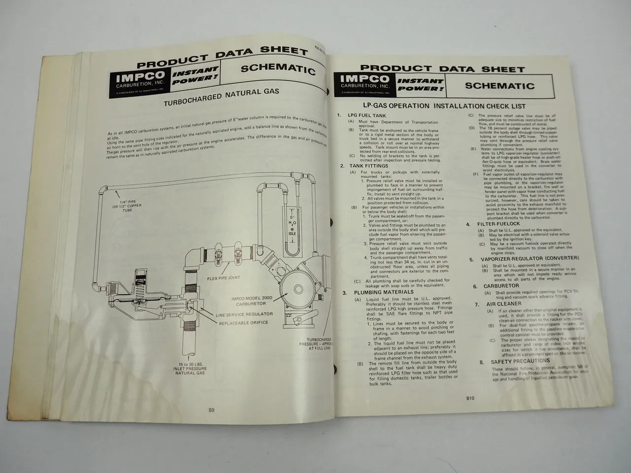 IMPCO Carburetion Treibgasanlage LPG Service Manual Werkstatthandbuch