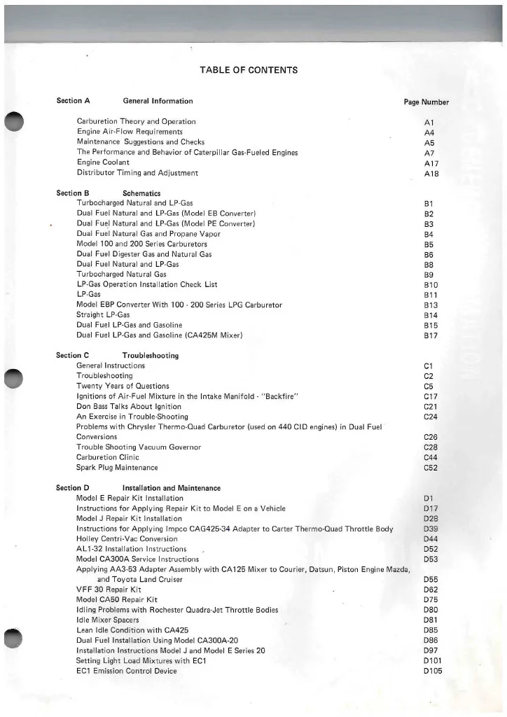 IMPCO Carburetion Treibgasanlage LPG Service Manual Werkstatthandbuch