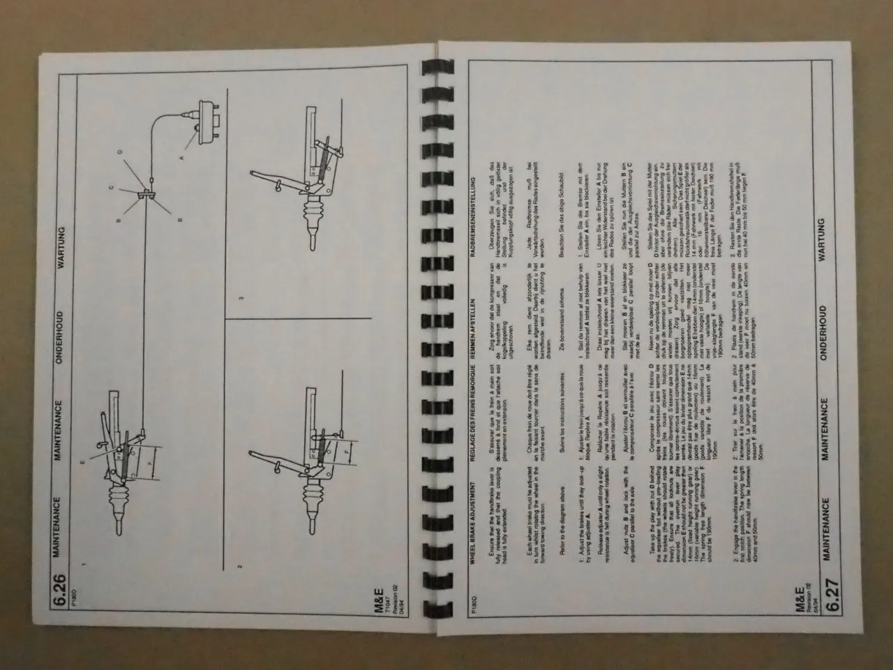 Ingersoll Rand P180 Kompressor Bedienungsanleitung Ersatzteilliste 1994