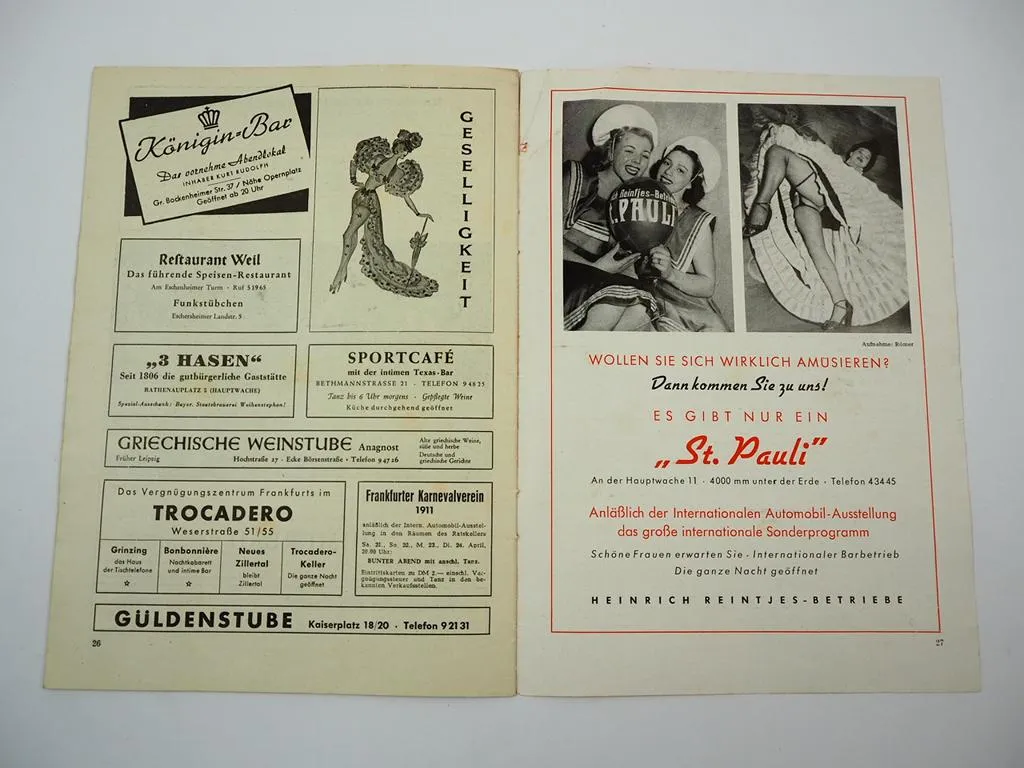 Internationale Automobil Ausstellung IAA Frankfurt 1951 Programmheft Wochenschau