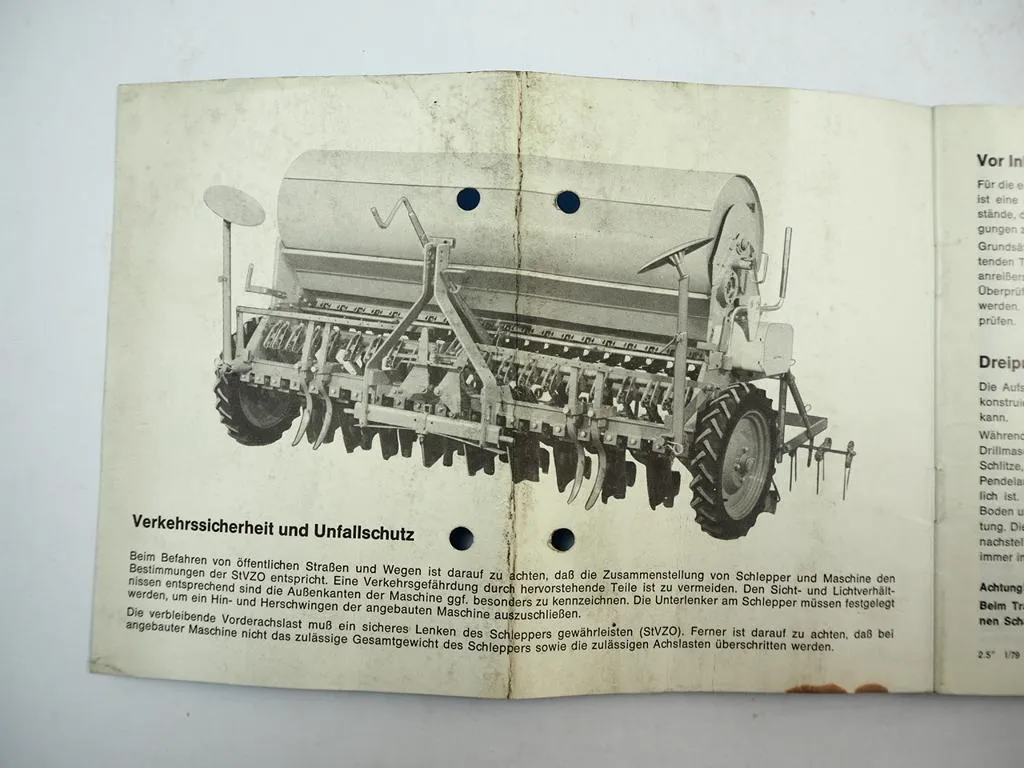 Isaria 6000SB Drillmaschine Betriebsanleitung Bedienungsanleitung 1979