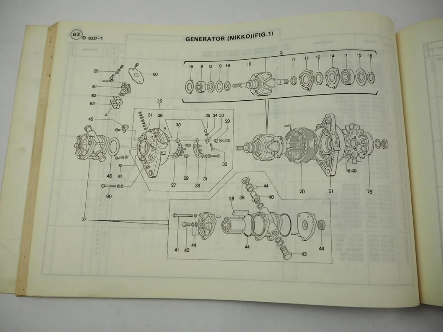 ISUZU 6BB1 Diesel Engine for Toyo Fork Lift Trucks Parts Ersatzteilliste 1984