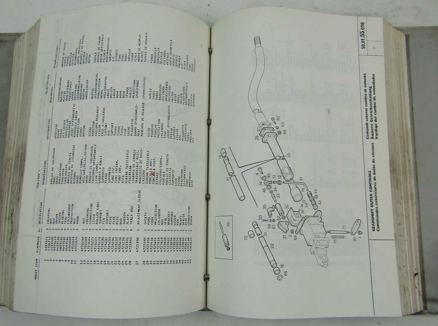 Iveco 170F35 170OM35 190F35 190OM35 Ersatzteilliste Lkw Truck 1978